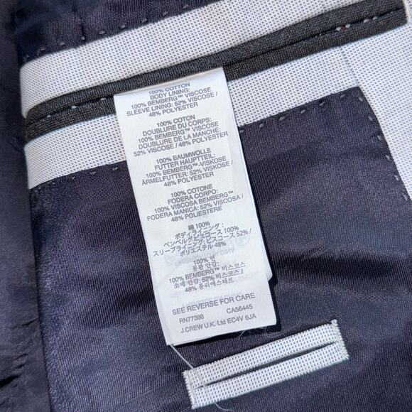 J.Crew Ludlow 36R J.Crew Ludlow Blazer Suit Jacket Mens Italian Cotton Tessuti - Picture 11 of 16